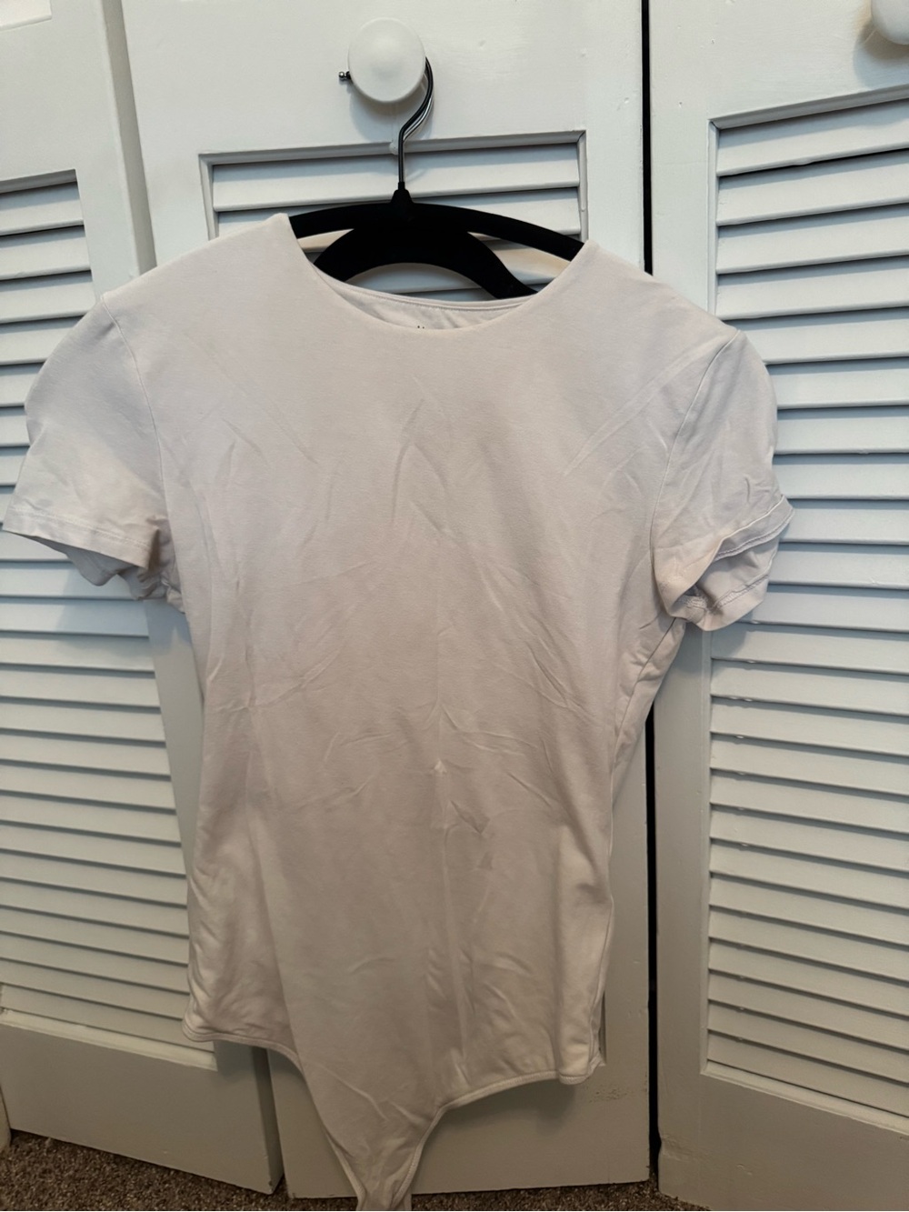 Abercrombie & Fitch White Short-Sleeve Bodysuit